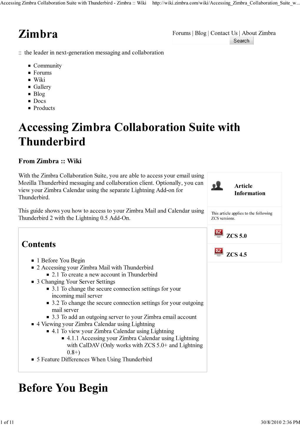 Zimbra Collaboration Suite with Thunderbird - Zimbra :: Wiki