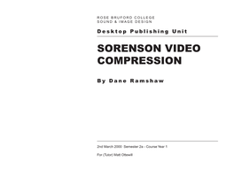 The Sorenson Codec