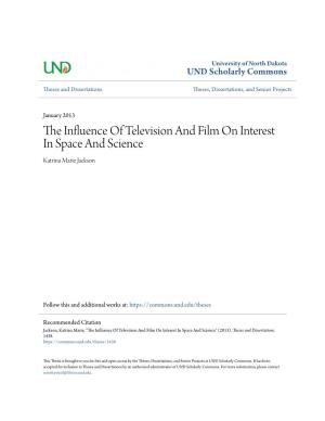 The Influence of Television and Film on Interest in Space and Science