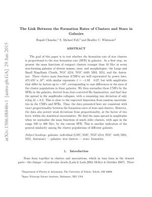 The Link Between the Formation Rates of Clusters and Stars In