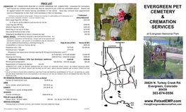 Evergreen Pet Cemetery & Cremation Services