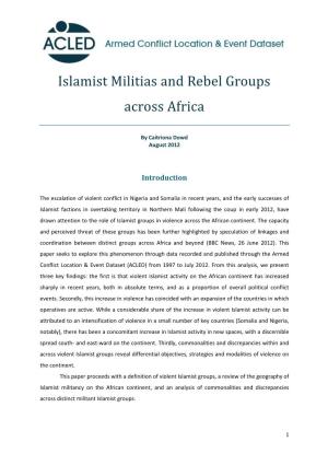 Islamist Militias and Rebel Groups Across Africa