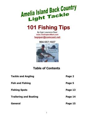 101 Fishing Tips by Capt