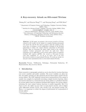 A Key-Recovery Attack on 855-Round Trivium