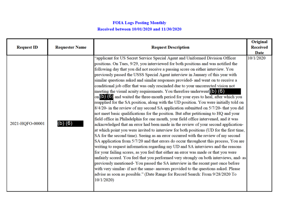 DHS Privacy Office FOIA