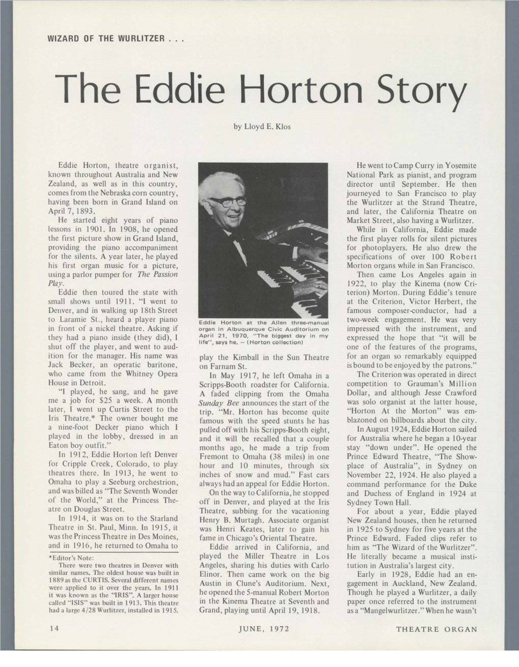 The Eddie Horton Story
