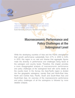 Macroeconomic Performance and Policy Challenges at the Subregional Level Chapter 2 2