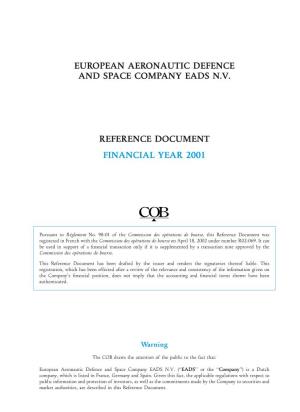 European Aeronautic Defence and Space Company Eads Nv Reference