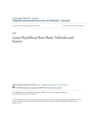 Lower Republican River Basin: Nebraska and Kansas
