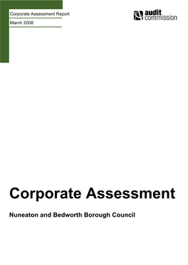 Corporate Assessment Report