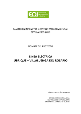 Línea Eléctrica Ubrique Villaluenga Del Rosario