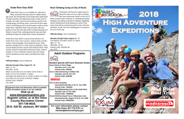 2018 High Adventure Expeditions