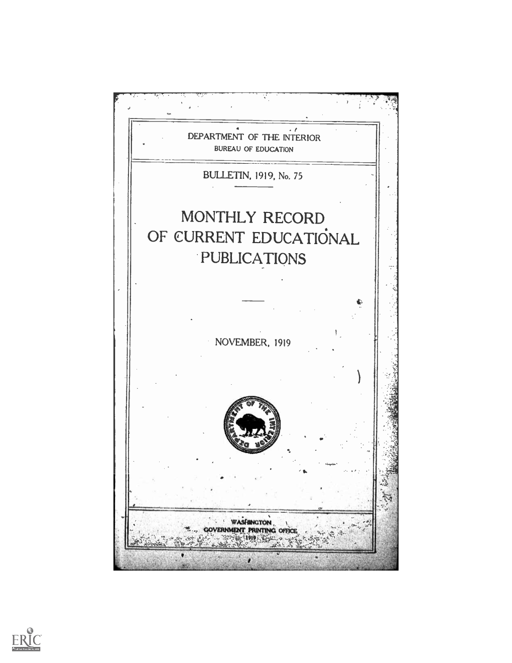 Monthly Record of Current Educational Publications