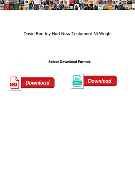 David Bentley Hart New Testament Nt Wright