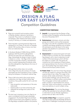 Design a Flag for East Lothian Competition Guidelines