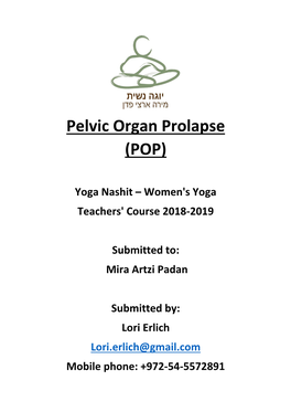 Pelvic Organ Prolapse (POP)