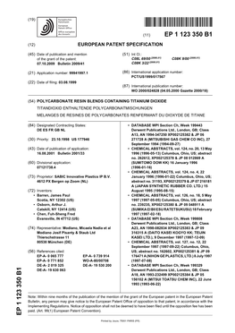 Polycarbonate Resin Blends Containing Titanium Dioxide