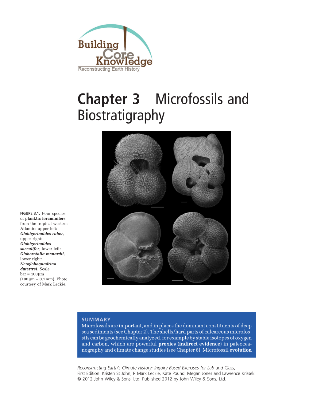 Microfossils and Biostratigraphy