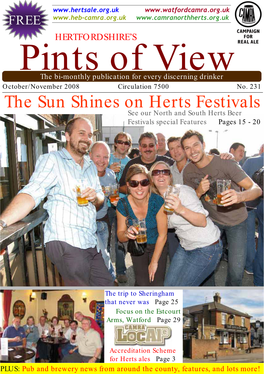 Pints of View the Bi-Monthly Publication for Every Discerning Drinker