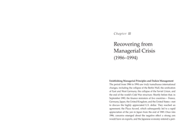 Chapter III : Recovering from Managerial Crisis (1986–1994)