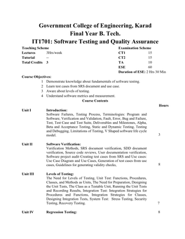 B.Tech Information Technology Curriculum