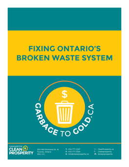 Fixing Ontario's Broken Waste System