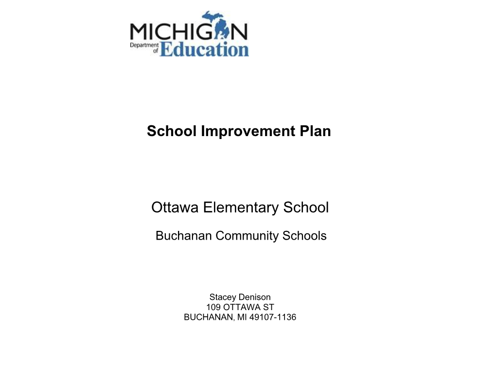 School Improvement Plan Ottawa Elementary School