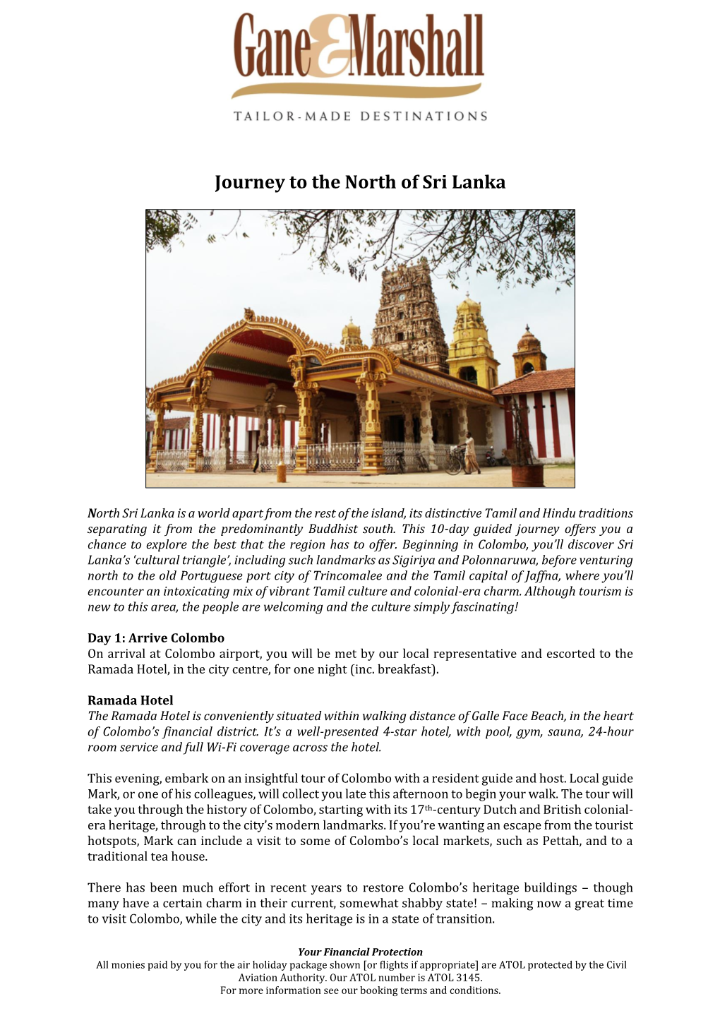 Journey to the North of Sri Lanka