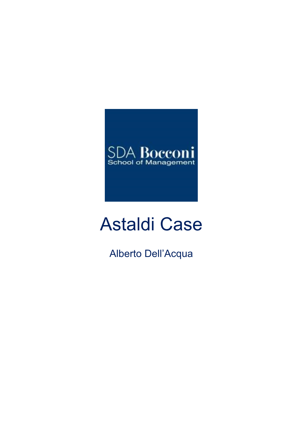 Astaldi Case