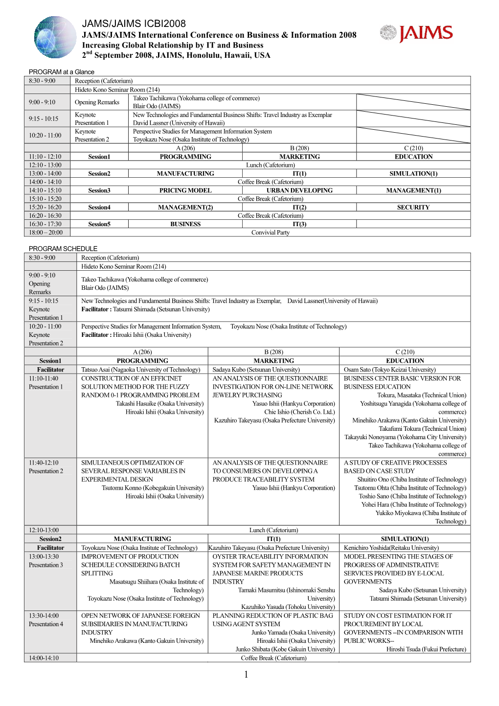 Jams/Jaims Icbi2008 1