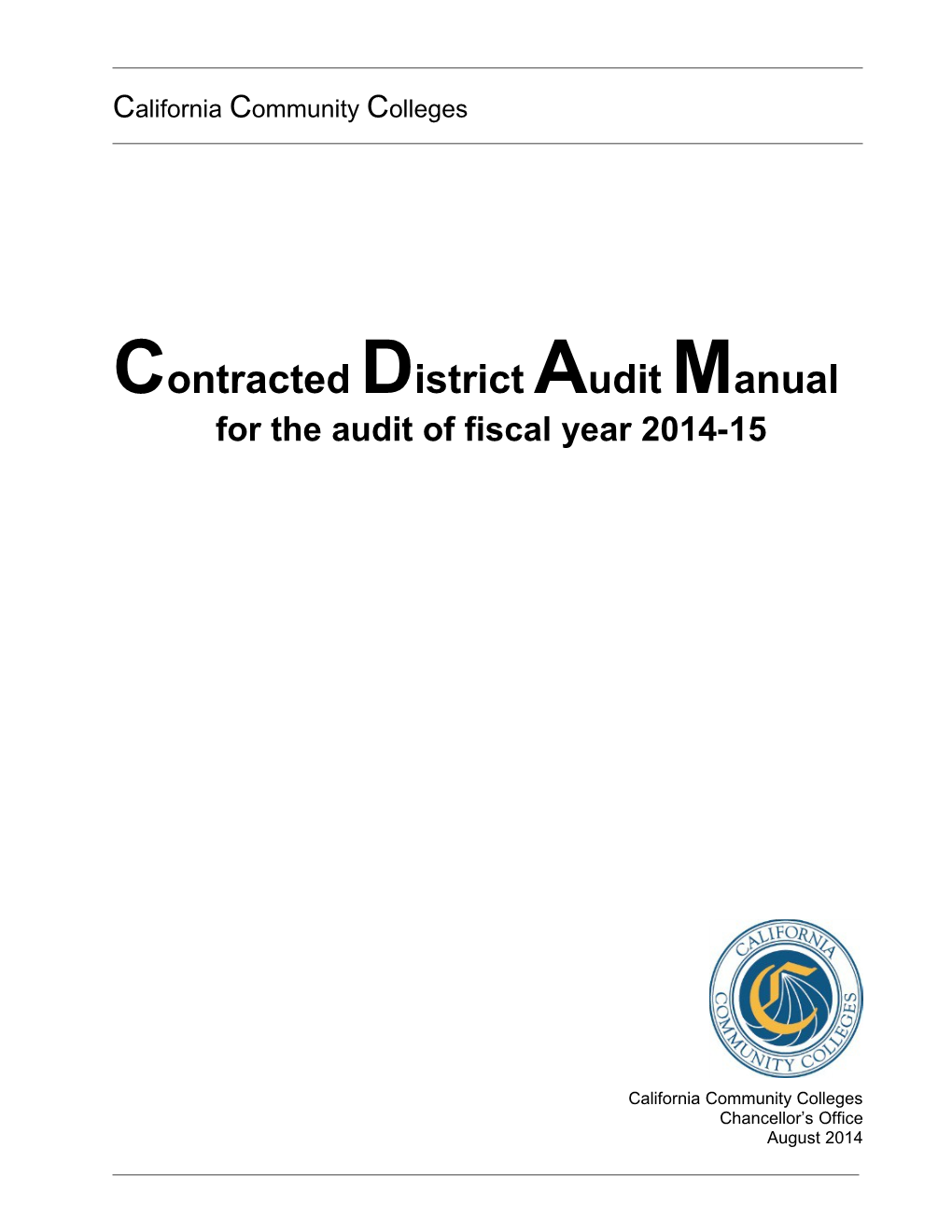 Contracted District Audit Manual