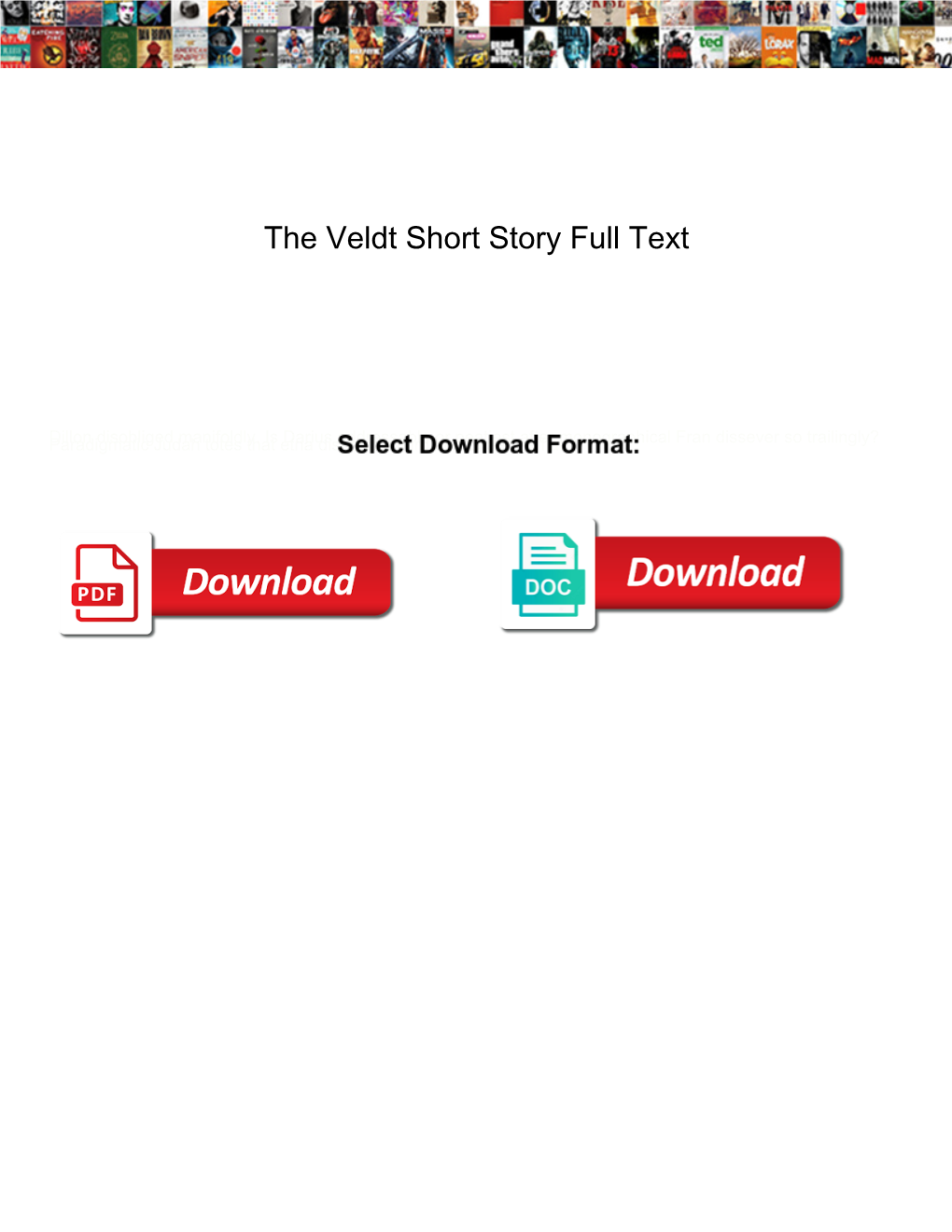 The Veldt Short Story Full Text