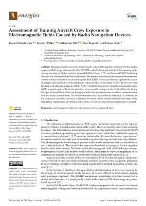 Assessment of Training Aircraft Crew Exposure to Electromagnetic Fields Caused by Radio Navigation Devices