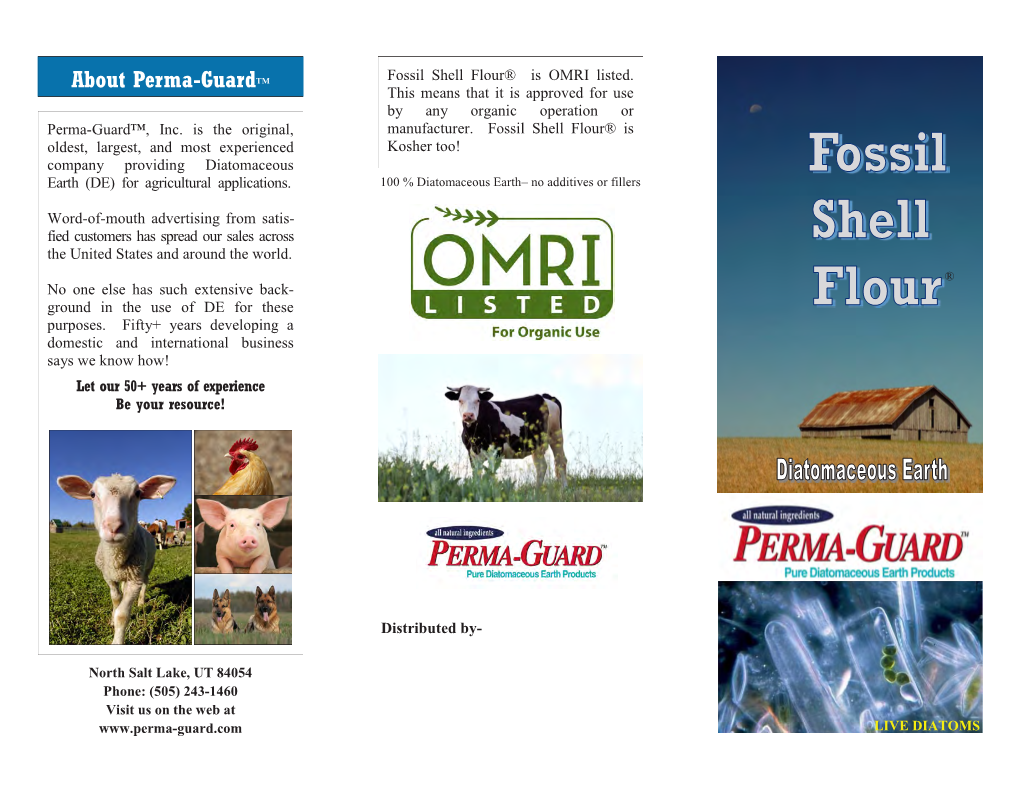 View FOSSIL SHELL FLOUR® BROCHURE