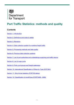 Port Statistics Technical Note