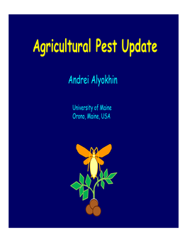 Agricultural Pest Update