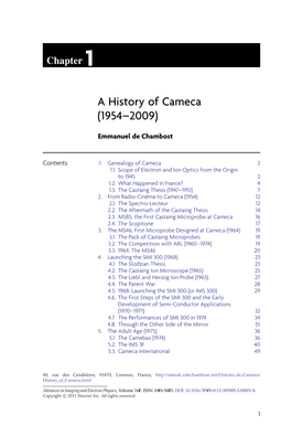 Chapter 1 a History of Cameca