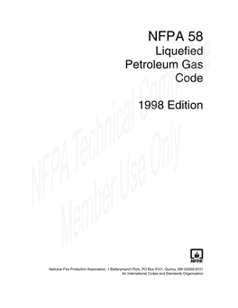 NFPA 58, Liquefied Petroleum Gas Code