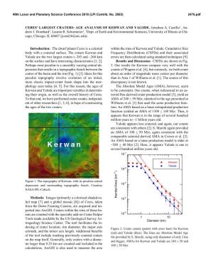 Ceres' Largest Craters: Age Analysis of Kerwan And