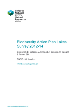 Biodiversity Action Plan Lakes Survey 2012-14