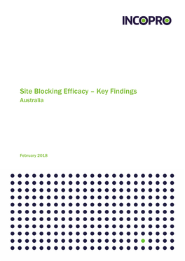Site Blocking Efficacy – Key Findings Australia