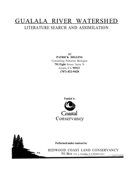 Gualala River Watershed Literature Search and Assimilation