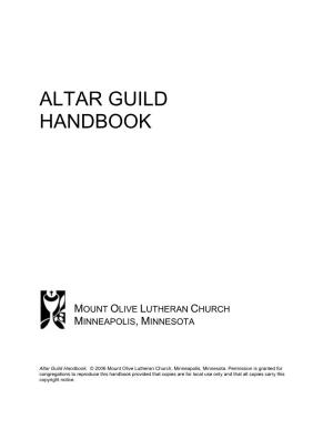 Altar Guild Handbook