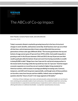 The Abcs of Co-Op Impact