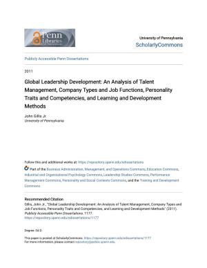 Global Leadership Development