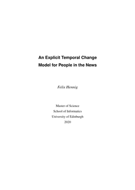 An Explicit Temporal Change Model for People in the News