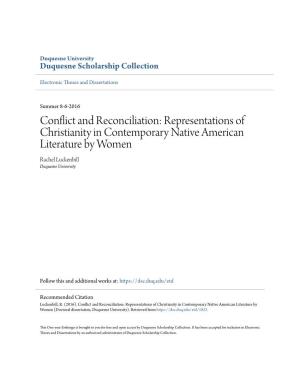 Representations of Christianity in Contemporary Native American Literature by Women Rachel Luckenbill Duquesne University