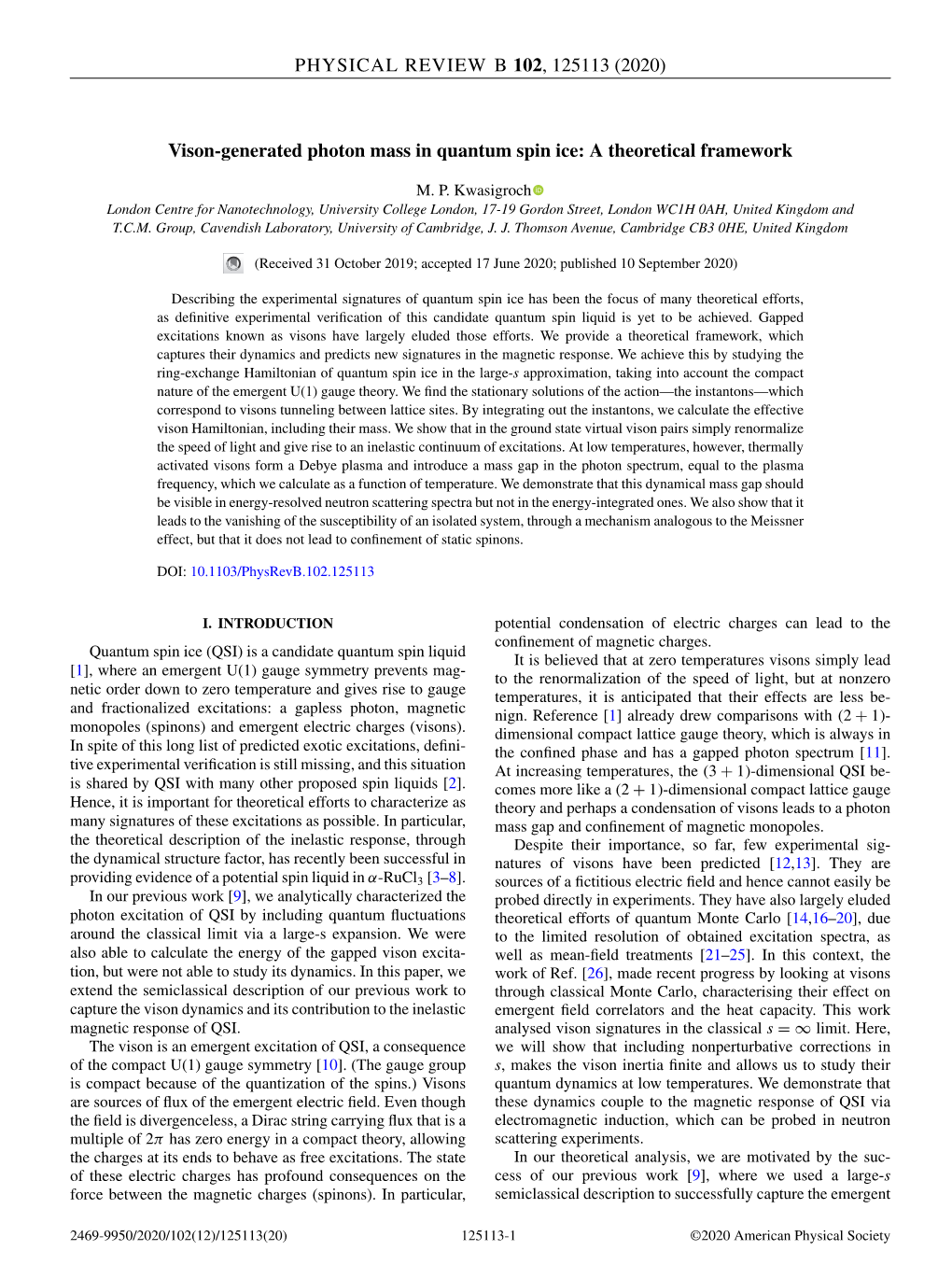 Vison-Generated Photon Mass in Quantum Spin Ice: a Theoretical Framework