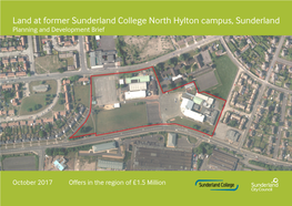 Land at Former Sunderland College North Hylton Campus, Sunderland Planning and Development Brief