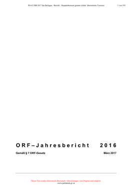 ORF-Gesetz März 2017